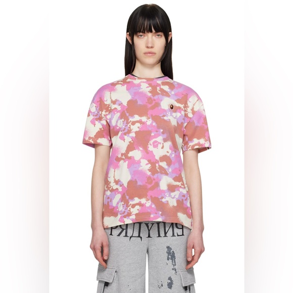 BAPE Pink Map Camo Oversized T-shirt - Picture 1 of 4